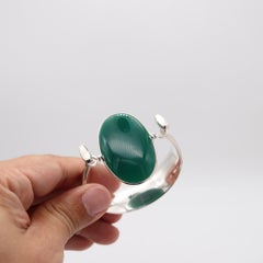 GEORG JENSEN By Vivianna Torun Pulsera De Plata Y Crisoprasa De 55,80 Quilates
