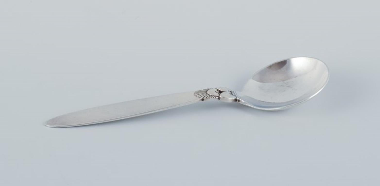 Art Deco Georg Jensen, Cactus, a pair of sterling silver jam spoons. For Sale