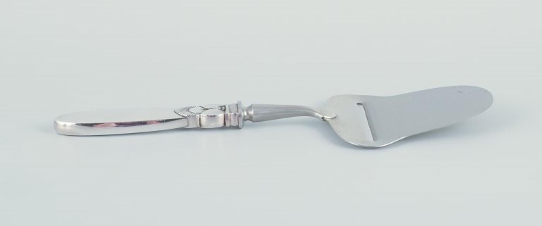 Art Deco Georg Jensen Cactus. Cheese slicer in sterling silver and stainless steel.  For Sale