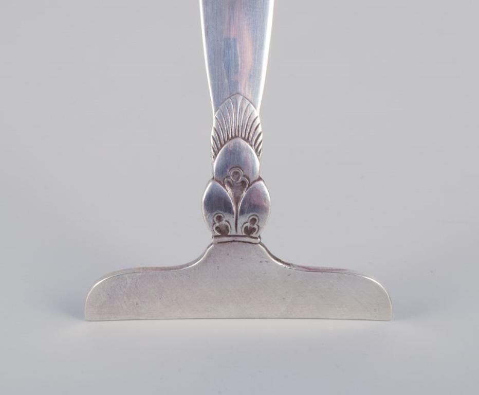 Mid-20th Century Georg Jensen Cactus child pusher in sterling silver. Dated 1931 For Sale