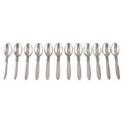 Georg Jensen "Cactus" Cutlery in Sterling Silver, Set of 12 Large Teaspoons