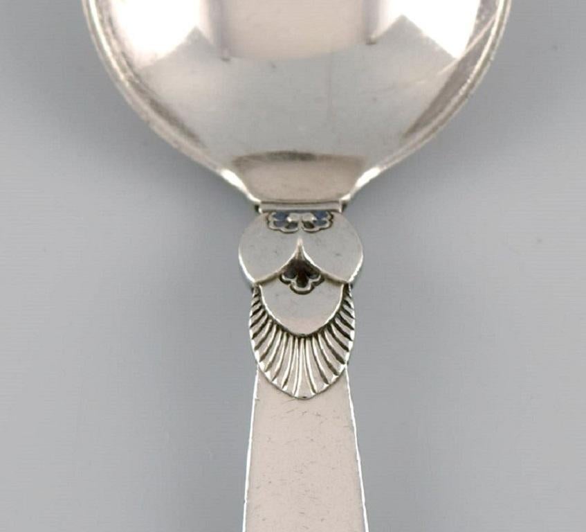 Art Deco Georg Jensen Cactus Jam Spoon in Sterling Silver For Sale