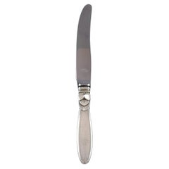 Georg Jensen Cactus Lunch-Messer aus Sterlingsilber und Edelstahl