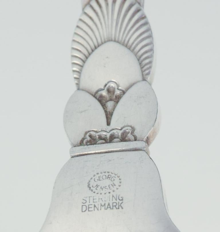 Georg Jensen Cactus. Meat fork in sterling silver.  In Excellent Condition For Sale In Copenhagen, DK