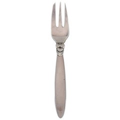 Georg Jensen Cactus Pastry Fork in Silver, Two Pieces in Stock