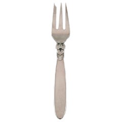 Georg Jensen "Cactus" Pastry Fork in Sterling Silver, 11 Pieces in Stock