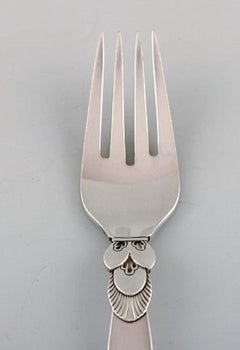 Salatgabel aus Sterlingsilber mit Kaktusmotiv von Georg Jensen