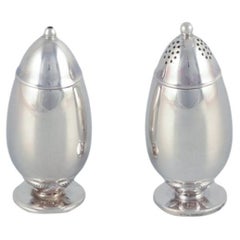 Georg Jensen. "Cactus" salt and pepper shakers in sterling silver.