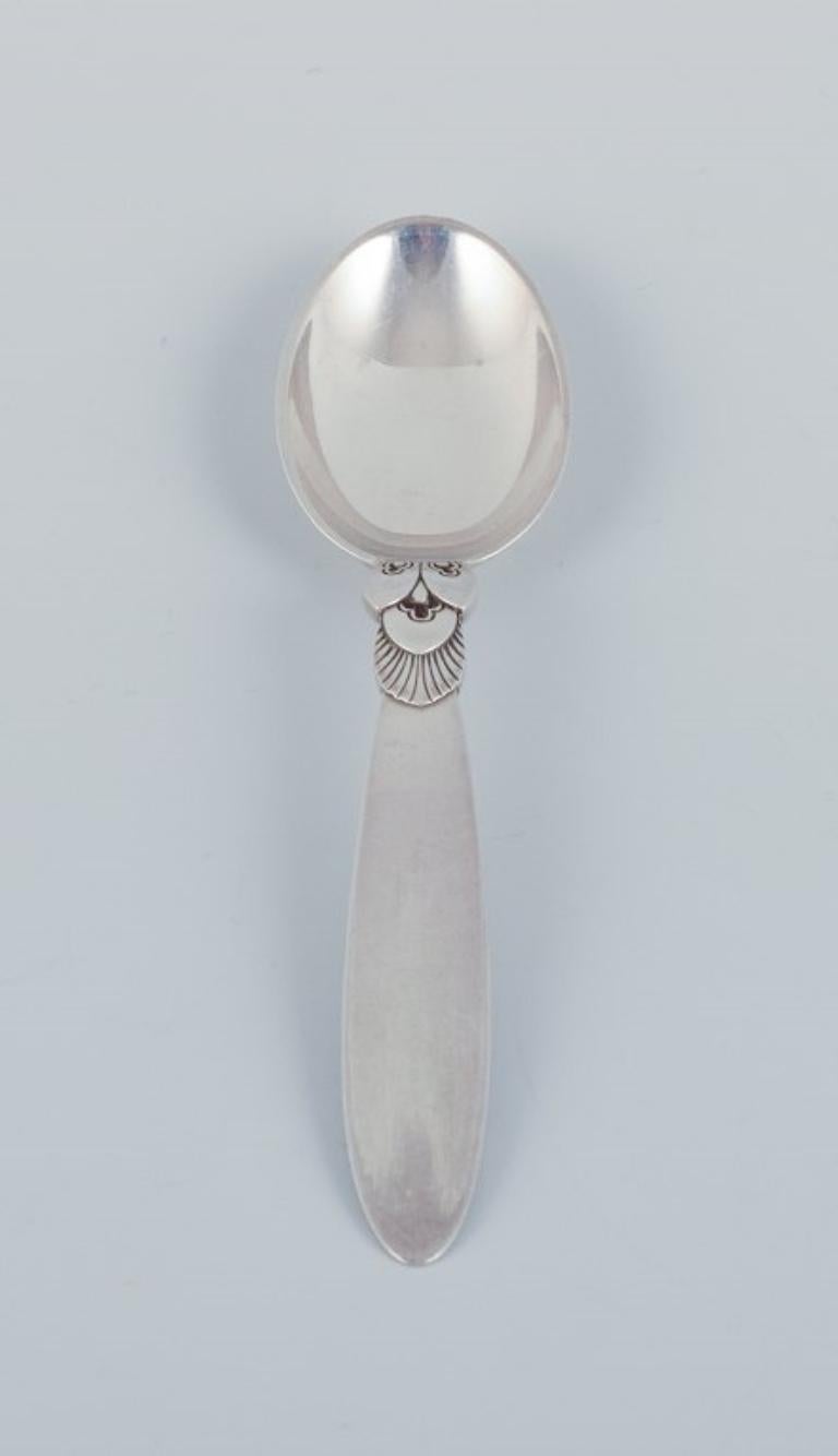 Art Deco Georg Jensen, Cactus, set of ten sterling silver teaspoons.