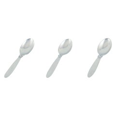 Cactus von Georg Jensen. Set aus drei Tafellöffeln aus Sterlingsilber.