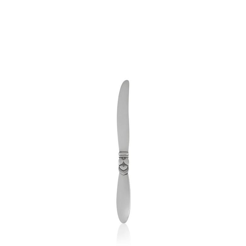 Danish Georg Jensen Cactus Sterling Silver Child Knife with Silver Blade 045 For Sale