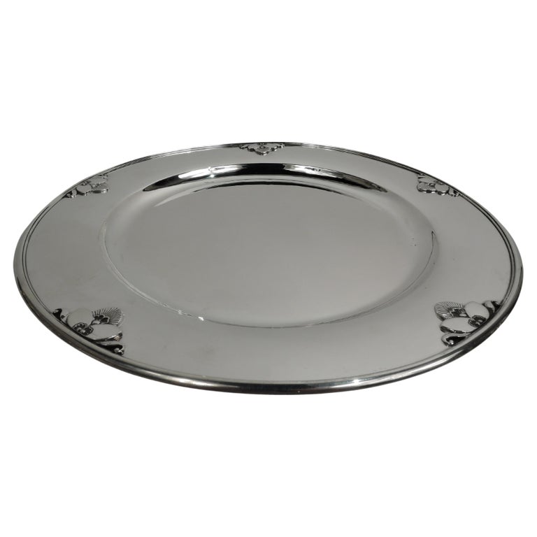 Set of 12 Georg Jensen Sterling Silver Charger/Plate No 232 For Sale at  1stDibs