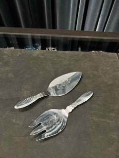 Georg Jensen Cactus Juego de servir peces de plata de ley 232