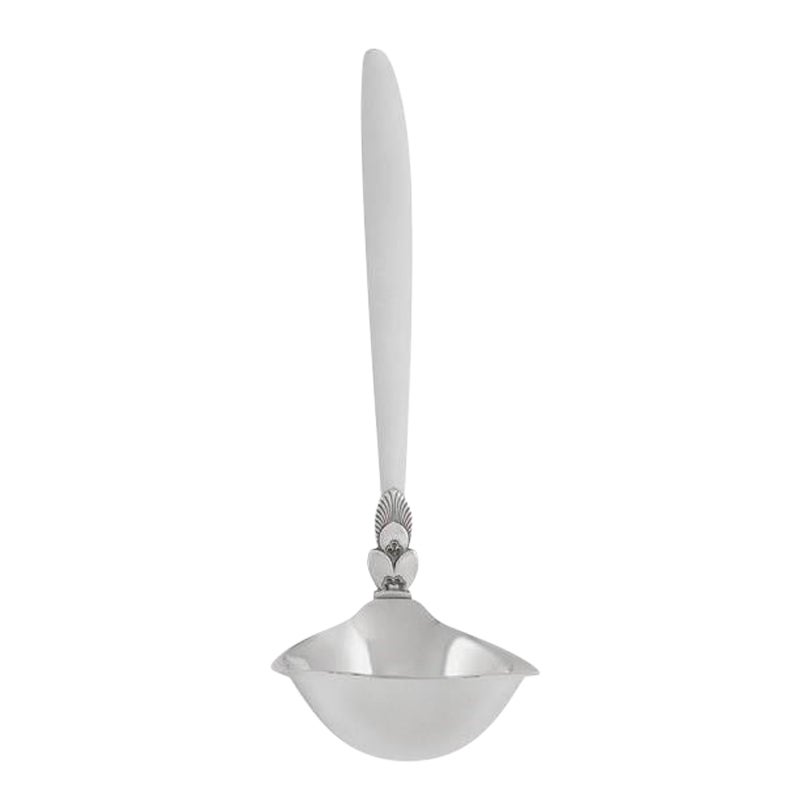 Georg Jensen Louche à sauce Cactus en argent sterling avec manche incurvé 153