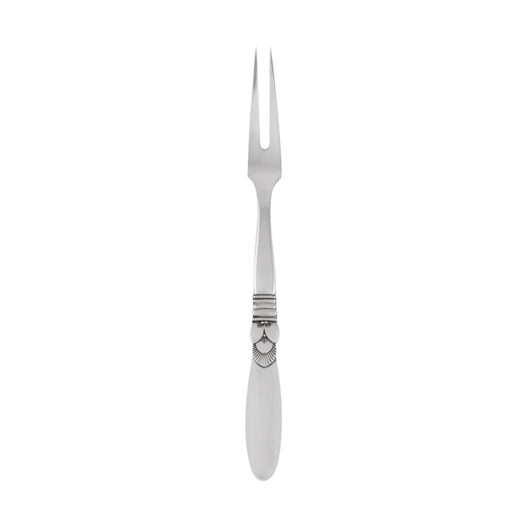 Fourchette à viande Cactus en argent sterling grand modèle 142 de Georg Jensen