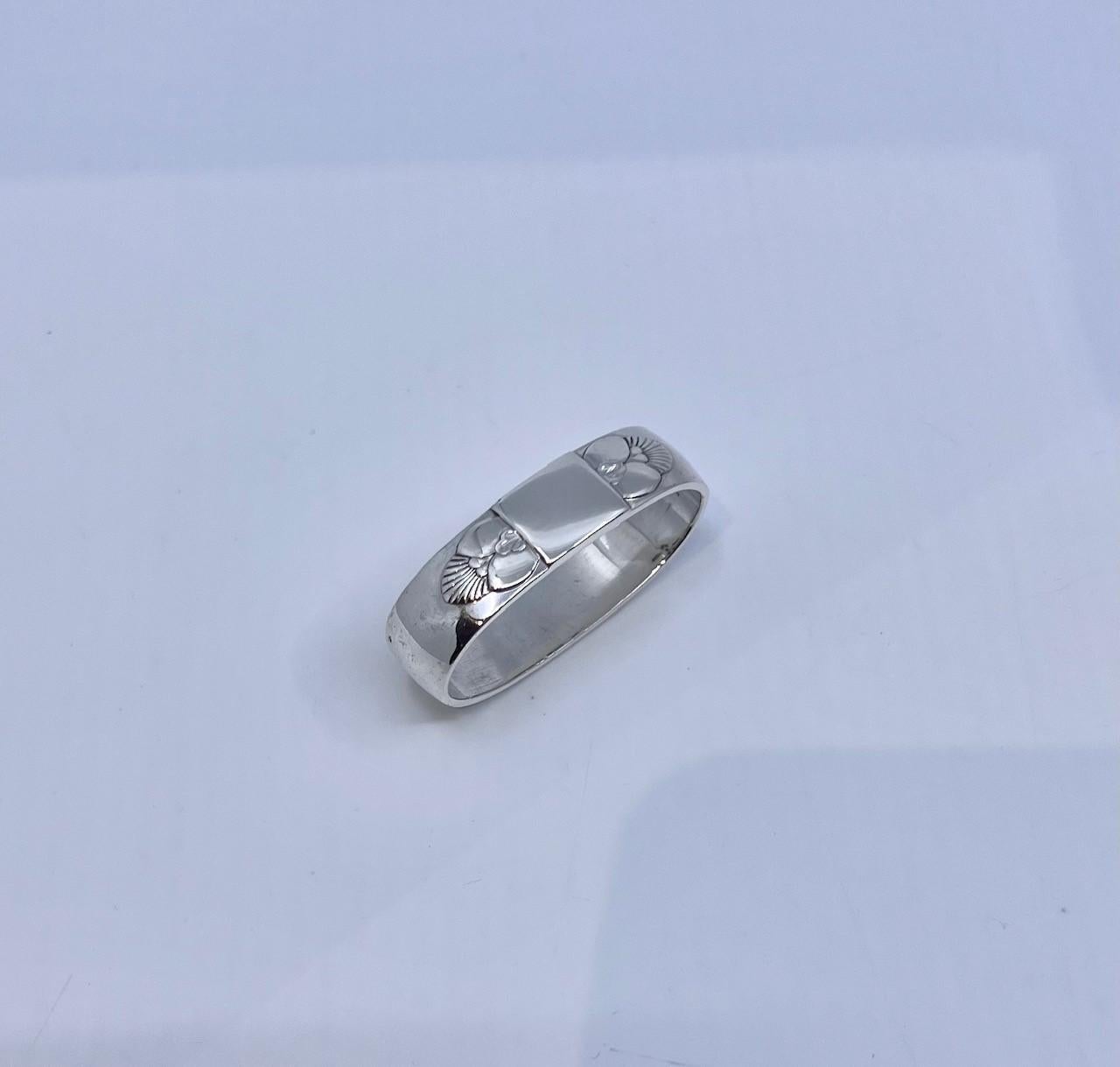 Danish Georg Jensen Cactus Sterling Silver Napkin Ring 81B For Sale