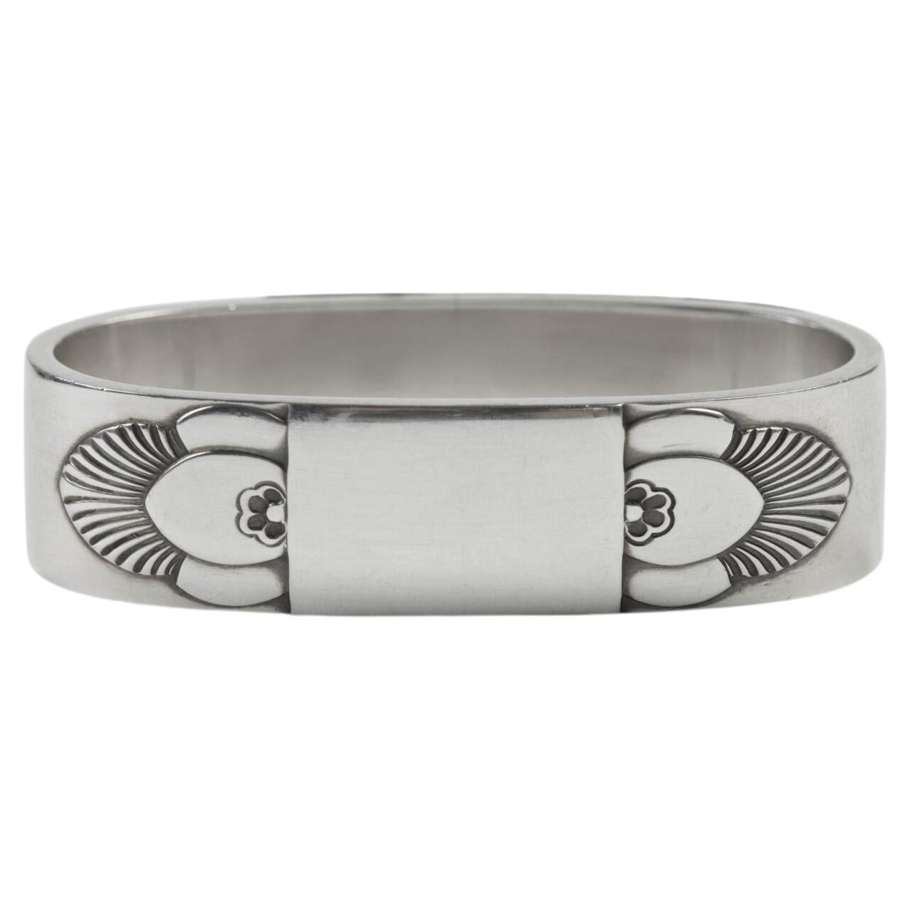 Georg Jensen, rond de serviette Cactus en argent sterling 81B