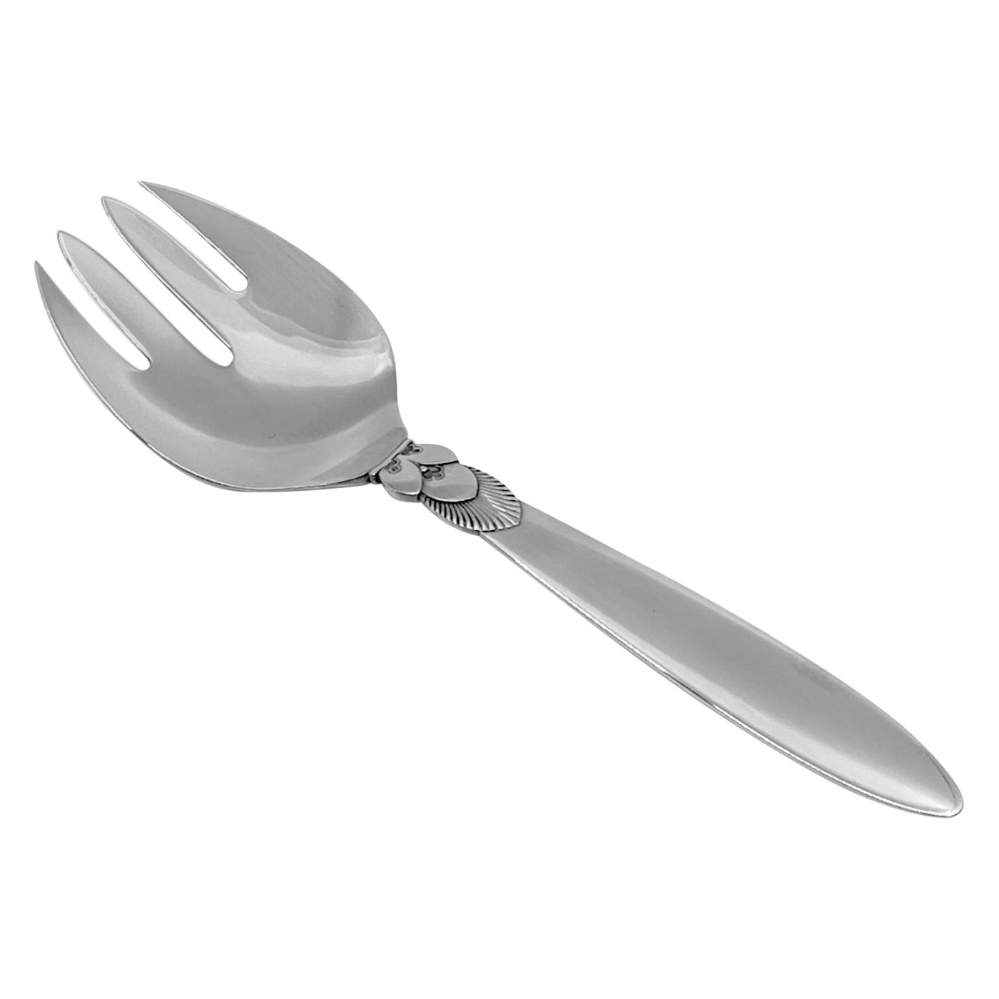 Georg Jensen Cactus Sterling Silver Serving Fork Medium 114