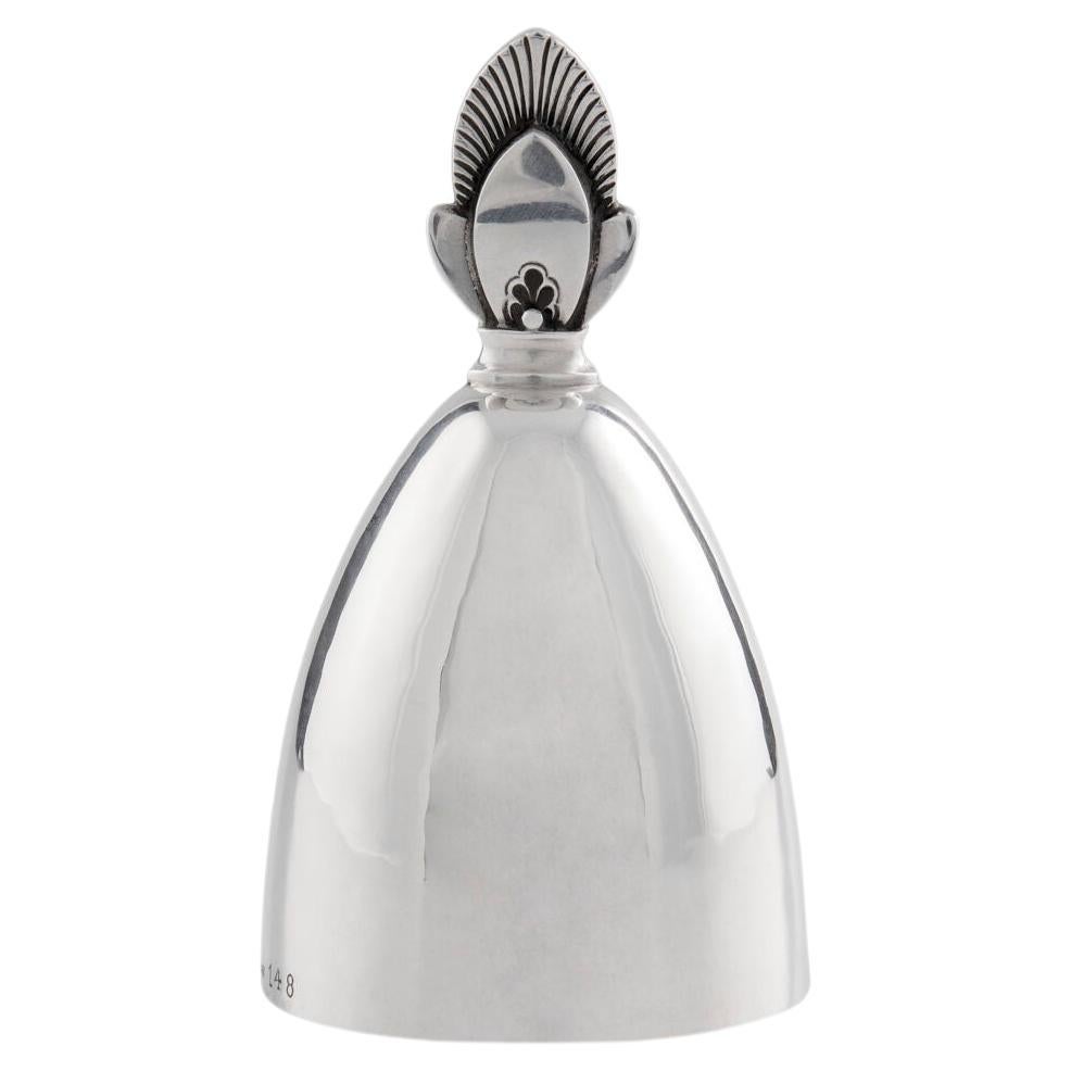 Georg Jensen Cactus Sterling Silver Table Bell 148 For Sale