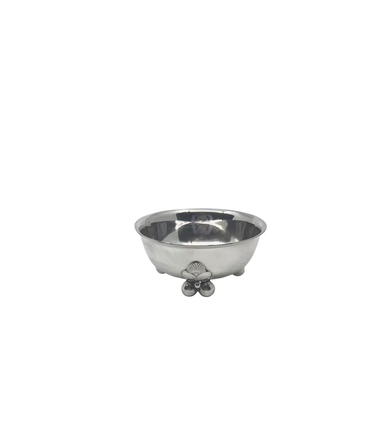 Metà XX secolo Georg Jensen Cactus in argento sterling, colino per il tè su supporto 646A in vendita