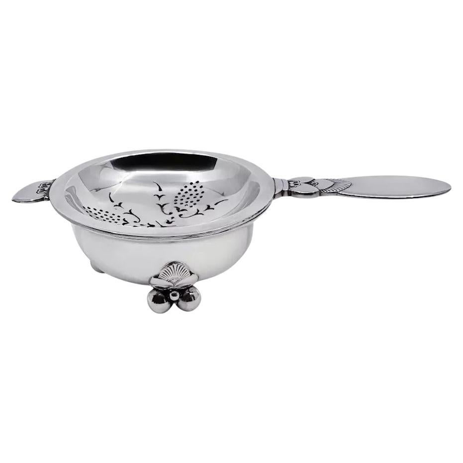 Georg Jensen Cactus Sterling Silver Tea Strainer on Stand 646A