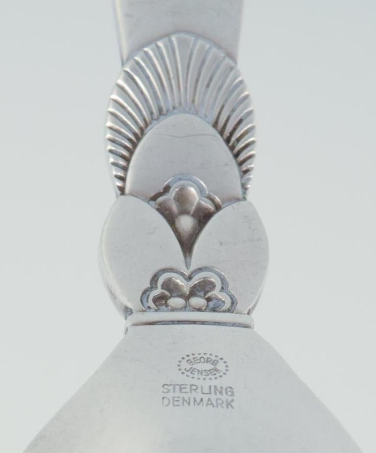Georg Jensen Cactus. Teaspoon in sterling silver.  In Excellent Condition For Sale In Copenhagen, DK