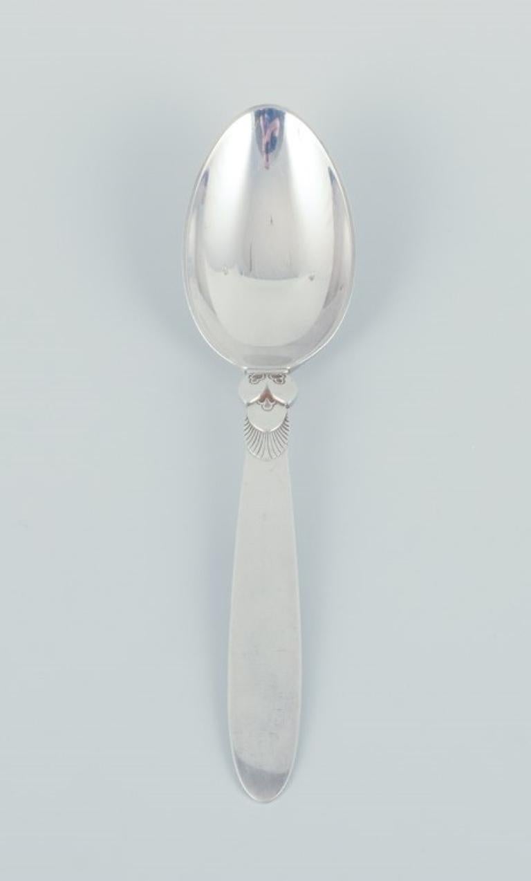 Danish Georg Jensen Cactus. Two dessert spoons in sterling silver.  For Sale