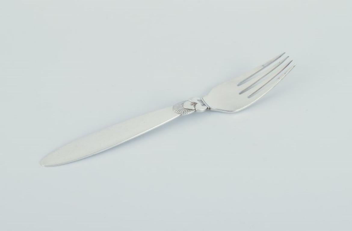 Georg Jensen Cactus. Two dinner forks in sterling silver.
Hallmarked after 1944.
In perfect condition.
Dimensions: Length 18.5 cm.