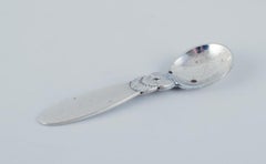 Georg Jensen, Cactus, two sterling silver salt spoons.