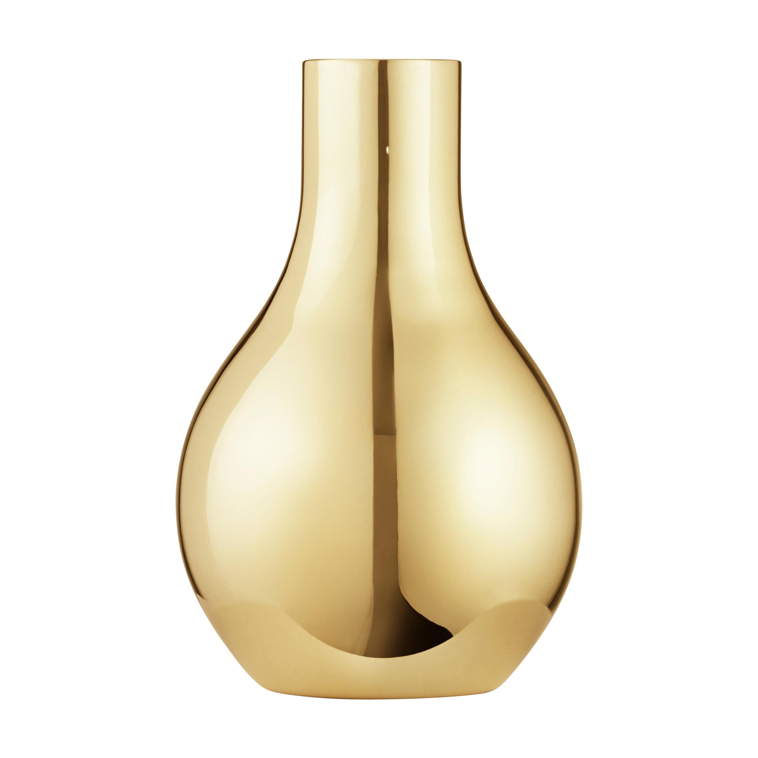 Georg Jensen Cafu Extra Small Vase in Gold Plated Steel by Holmbäck Nordentoft