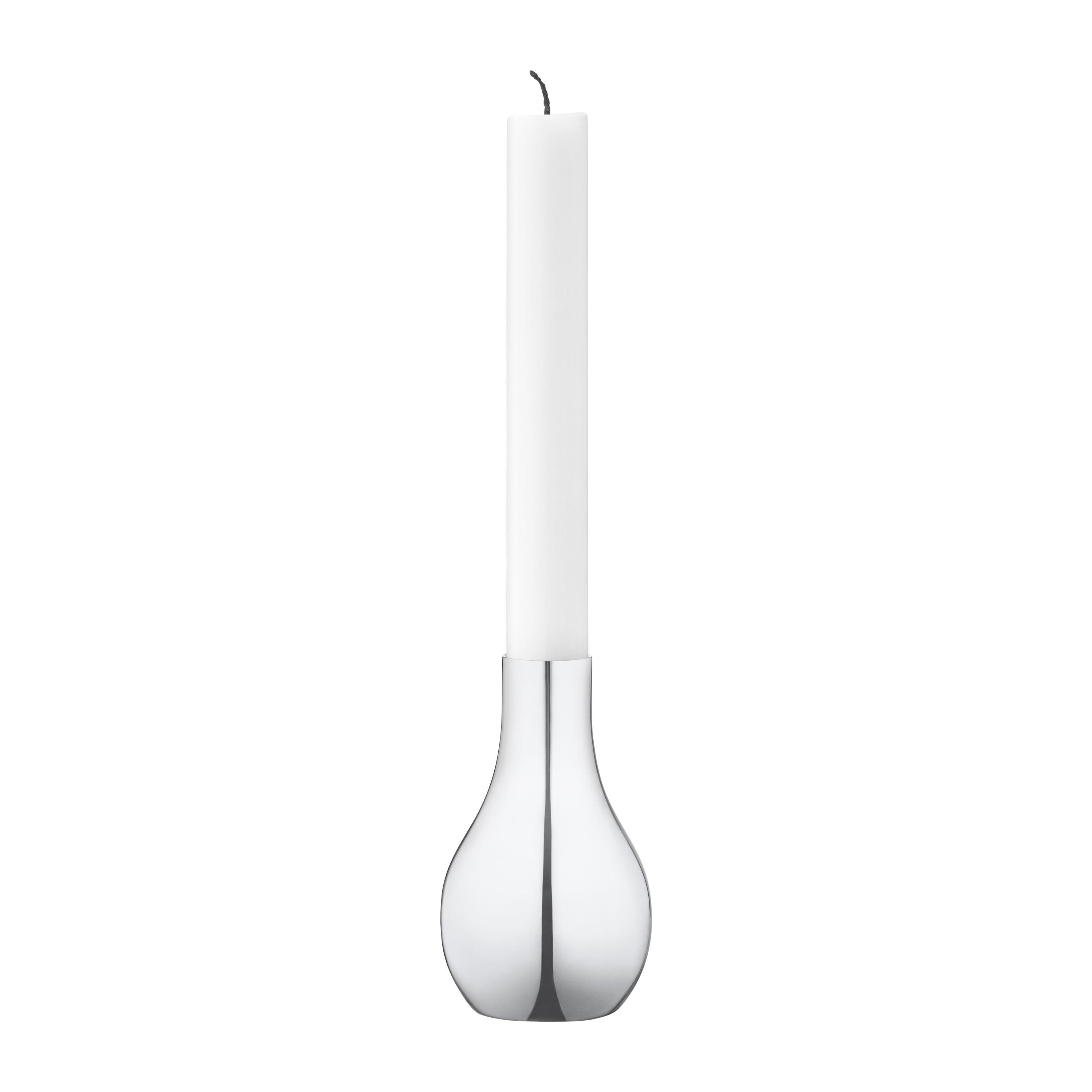 Georg Jensen Cafu Large Candleholder in Stainless Steel by Holmback Nordentoft For Sale