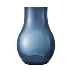 Georg Jensen Cafu Medium Vase in Blue Glass by Holmbäck Nordentoft