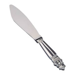 Georg Jensen. Cake knife, “Acorn / Konge”. Sterling silver and stainless steel.