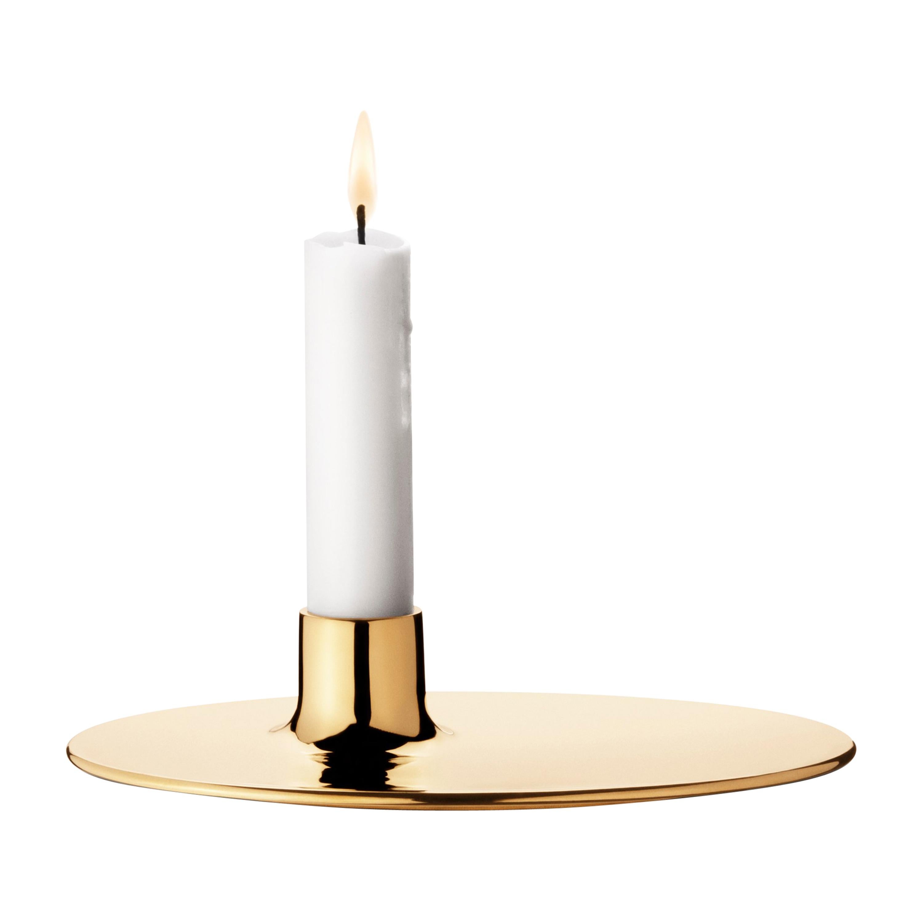 Georg Jensen Candleholder in Brass by Ilse Crawford For Sale