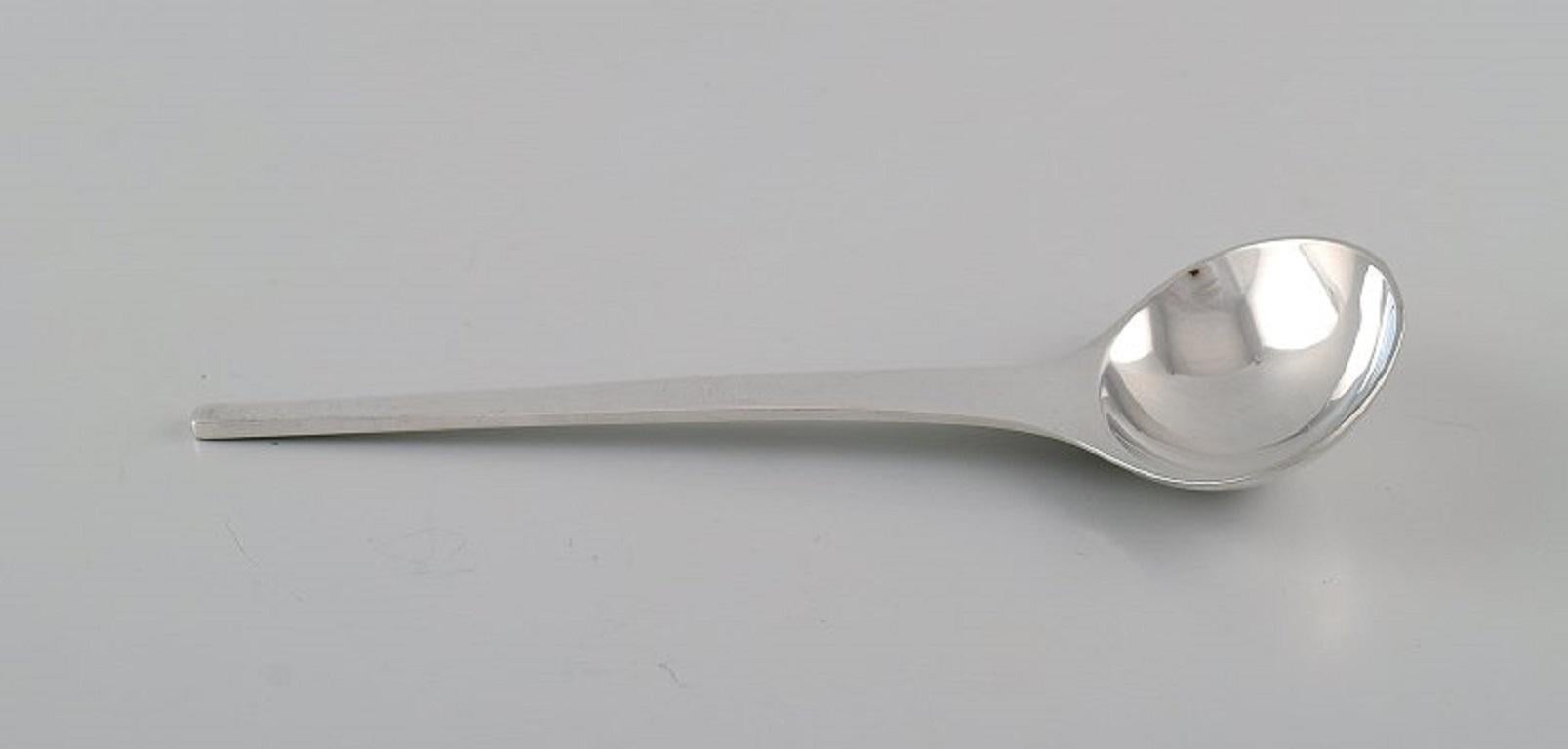 Danish Georg Jensen Caravel Bouillon Spoon in Sterling Silver, Twelve Spoons Available For Sale