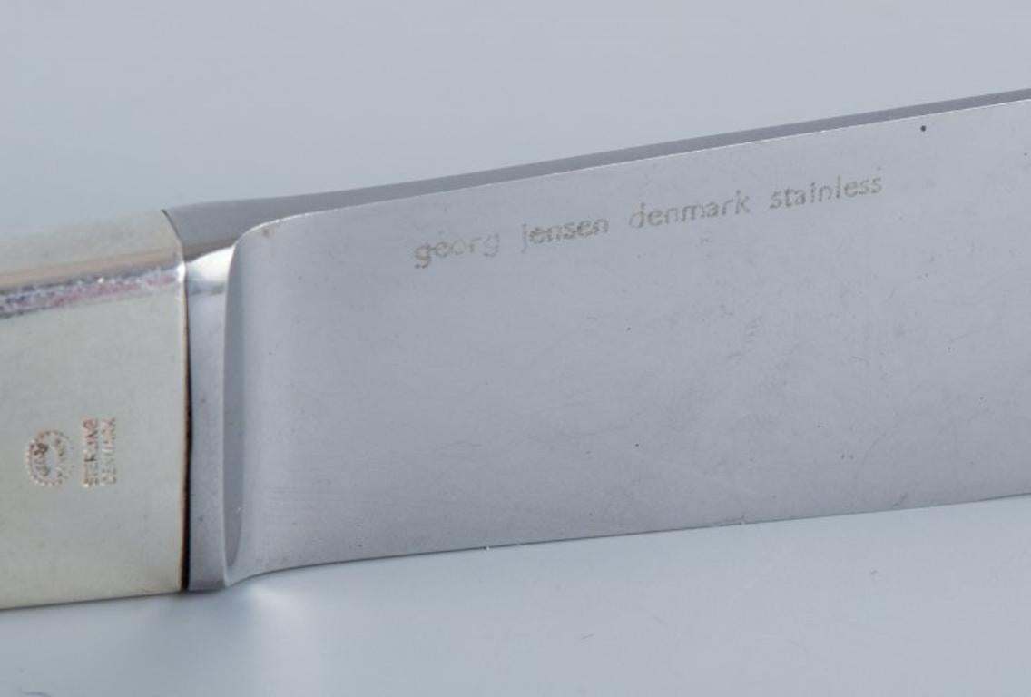 Sterling Silver Georg Jensen Caravel, complete twelve-person dinner service in sterling silver
