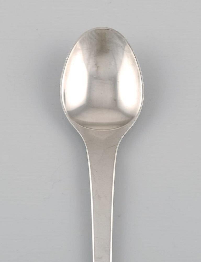 Scandinavo moderno Cucchiaio da dessert Georg Jensen Caravel in argento sterling, 15 cucchiai disponibili in vendita