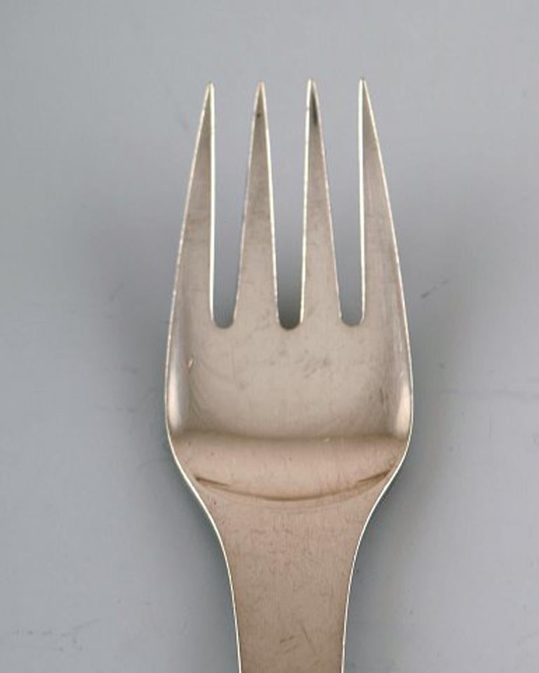Tenedor Georg Jensen Caravel de plata de ley. 3 unidades en stock. Escandinavo moderno en venta
