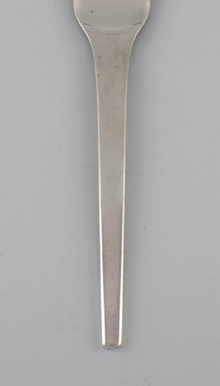 Scandinavian Modern Georg Jensen Caravel Dinner Fork in Sterling Silver. Three Forks Available For Sale