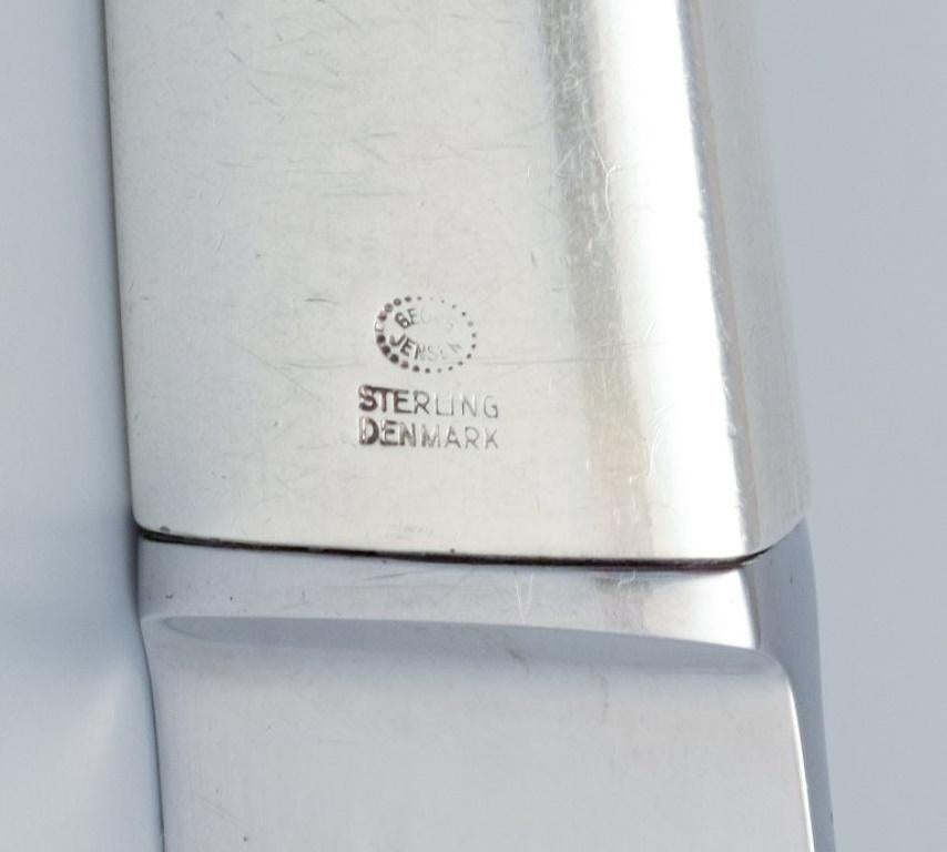 Danish Georg Jensen, Caravel, dinner knife in sterling silver. Blade in stainless steel For Sale