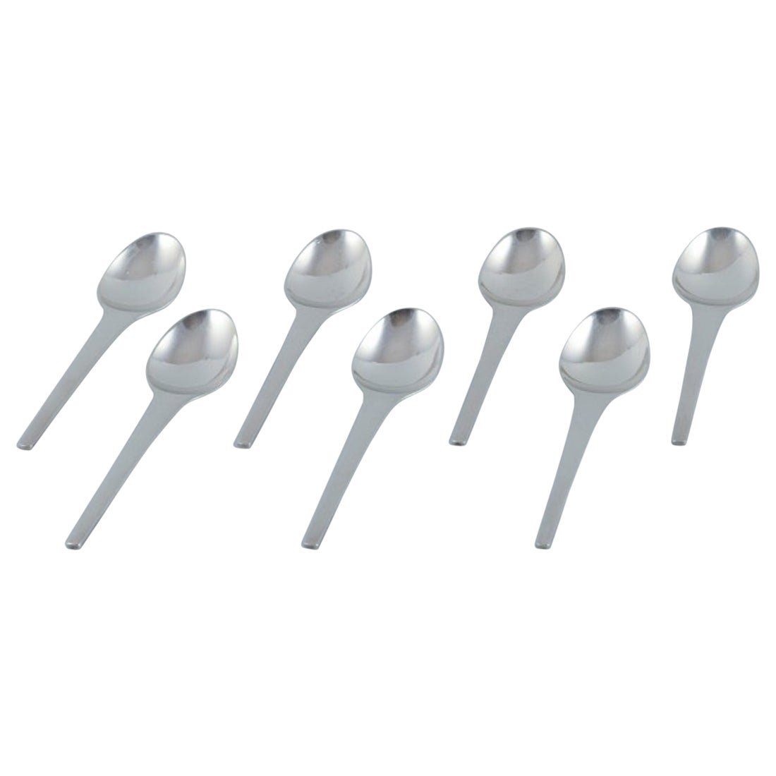 Georg Jensen, Caravel, juego de siete cucharas de postre de plata de ley. en venta