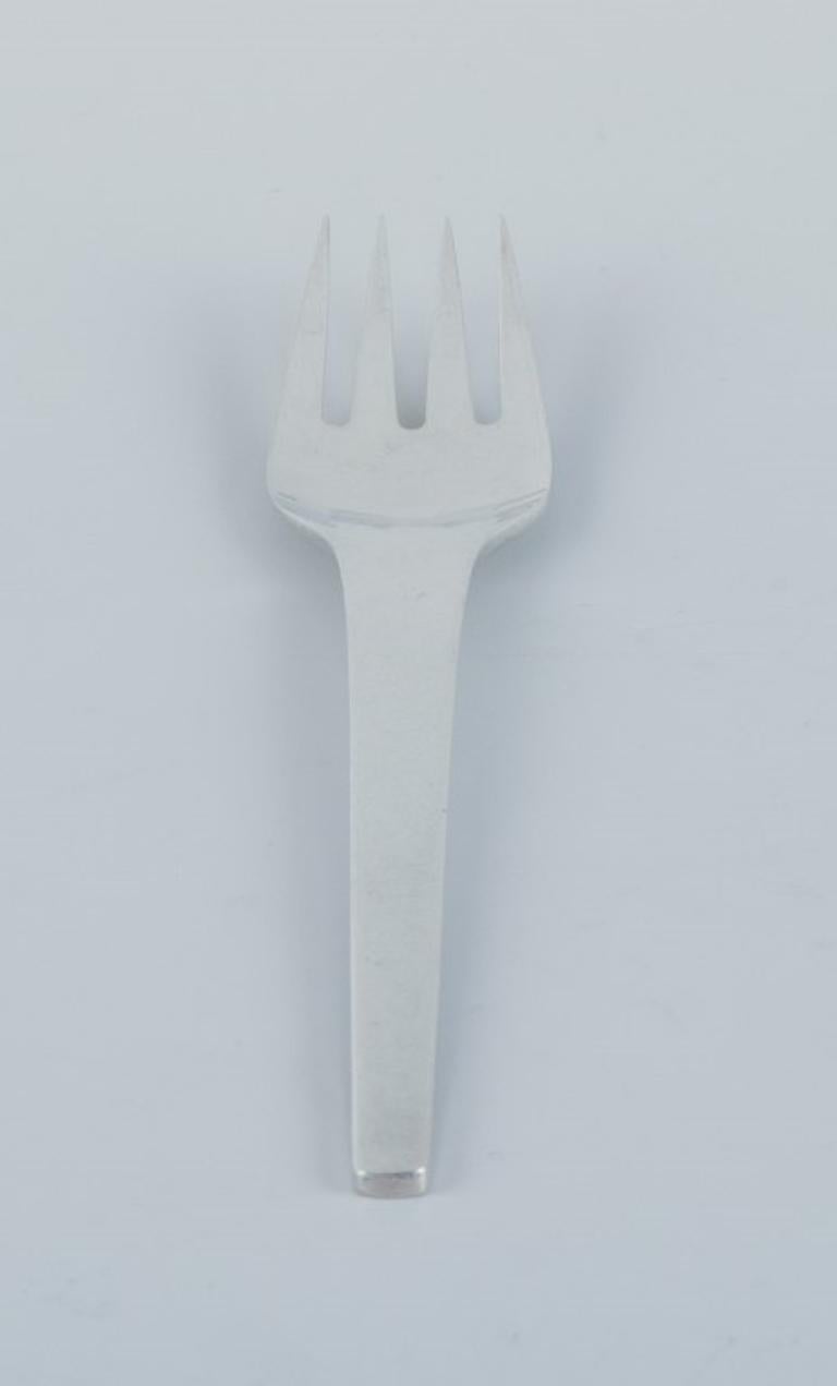 Scandinavian Modern Georg Jensen, Caravel, set of six lunch forks in sterling silver.  For Sale