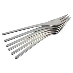 Georg Jensen, Caravel. Set of six lunch forks in sterling silver.