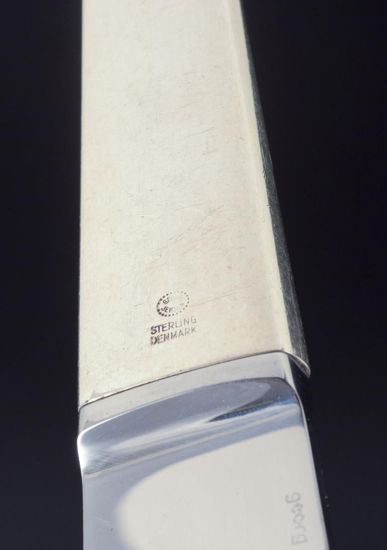 Danese Georg Jensen, Caravel. Sei coltelli da cucina in argento e acciaio inossidabile in vendita
