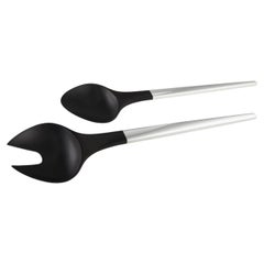 Georg Jensen Caravel Sterling Silver Salad Set with Melamine, 1957
