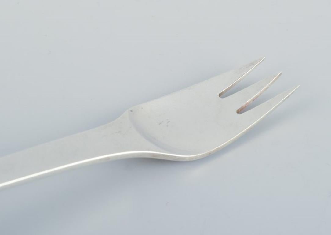Scandinavian Modern Georg Jensen, Caravel, two salad forks in sterling silver.  For Sale