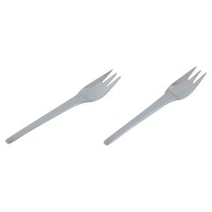 Georg Jensen, Caravel, two salad forks in sterling silver.