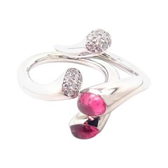 Georg Jensen Carnival Diamond Pink Tourmaline 2 Stacking Rings