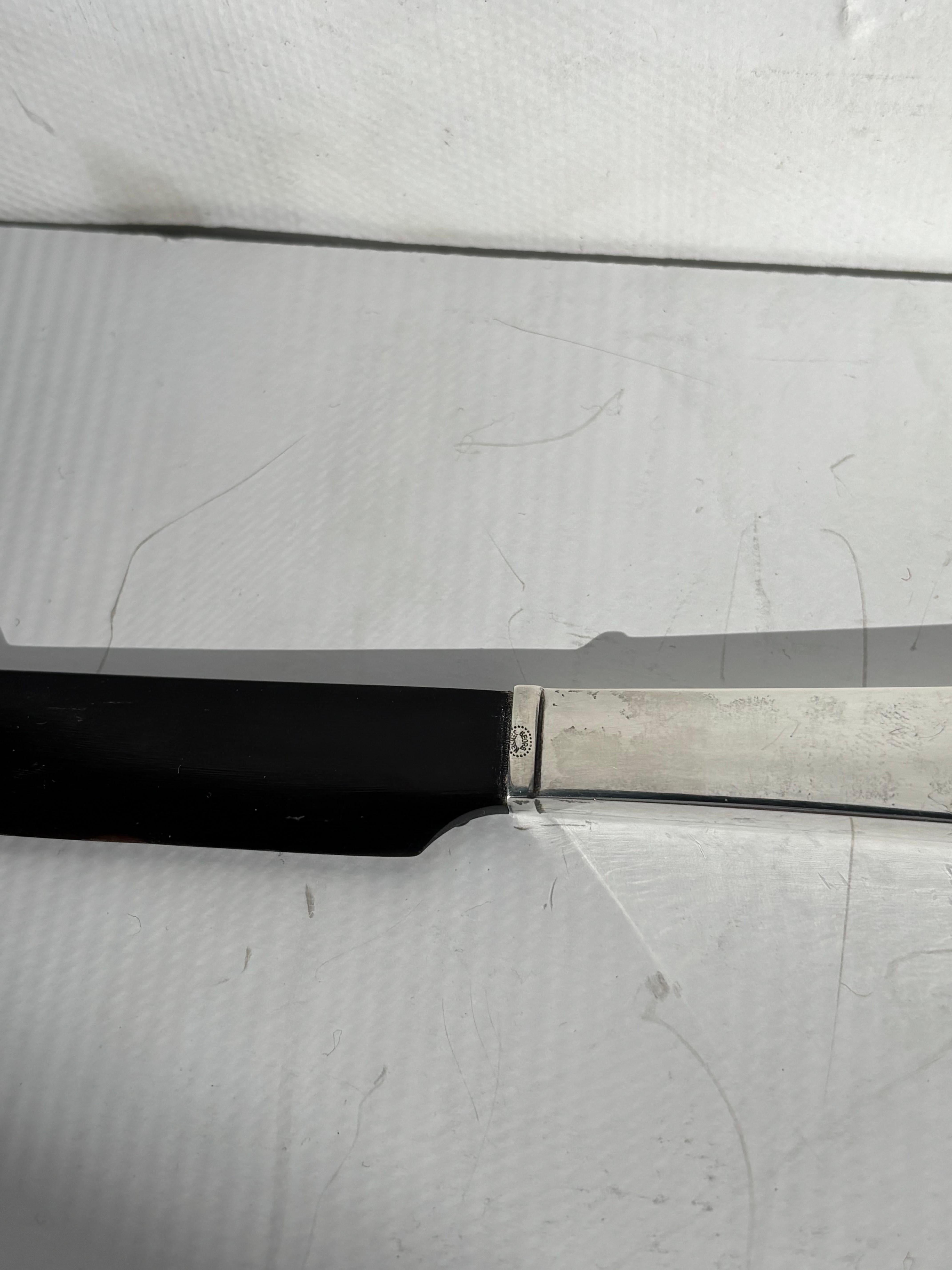 Danese Coltello da caviale/burro Georg Jensen in argento sterling e Horn in vendita