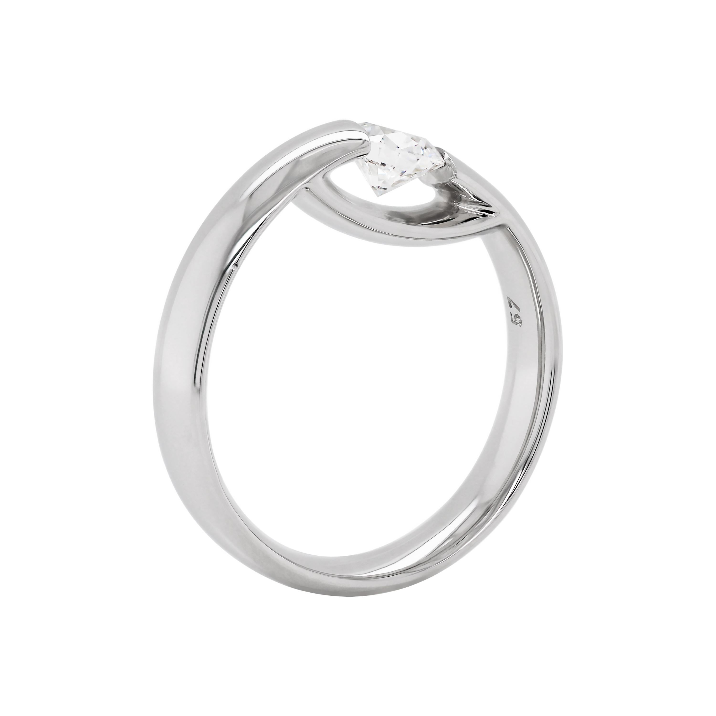 Taille brillant Bague de fiançailles Centenary en platine avec diamant de 0,71 carat de Georg Jensen en vente